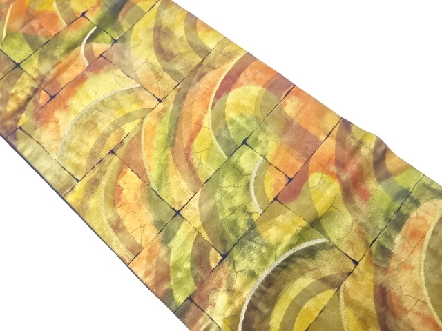 抽象模様織り出し名古屋帯